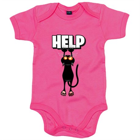 Body bebé gato divertido cayéndose