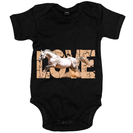 Body bebé Love Horses me gustan los caballos