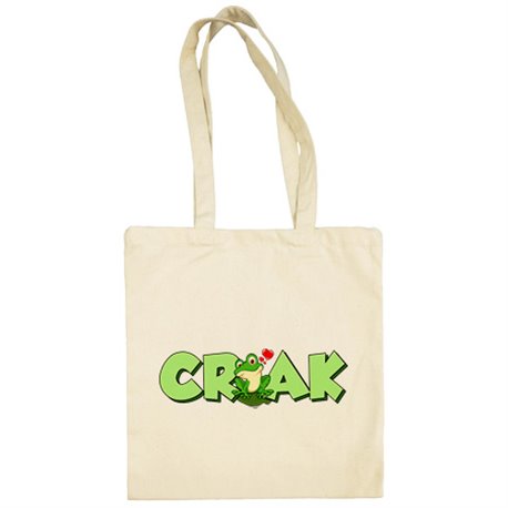 Bolsa de tela dibujo divertido amor de una rana