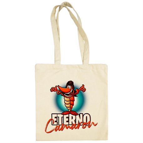Bolsa de tela ilustración parodia divertida eterno camarón el crutáceo