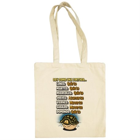 Bolsa de tela soy como una tortuga meme divertido para chico