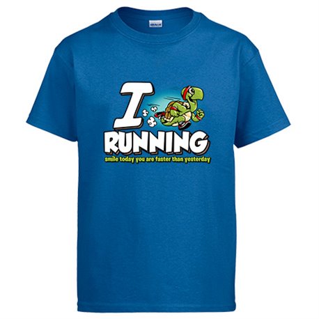 Camiseta I Love Running divertido con tortuga veloz para corredores trail maratones
