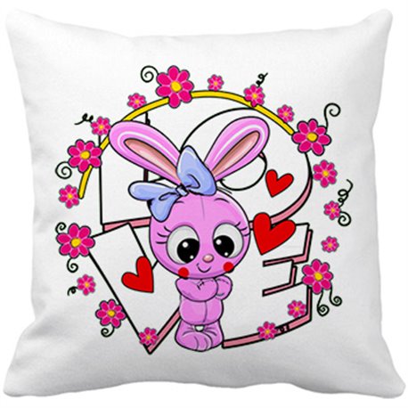 Cojín con relleno Love conejita amorosa