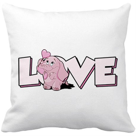 Cojín con relleno Love Elefante me encantan los elefantes