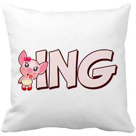 Cojín con relleno oing cerdita divertida