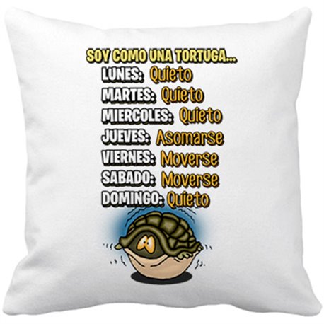 Cojín con relleno soy como una tortuga meme divertido para chico