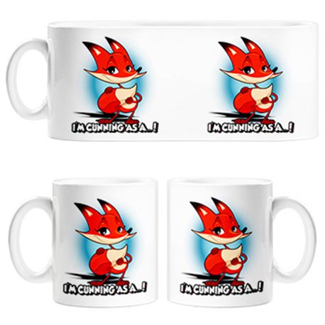 Taza frase tan astuto como un zorro