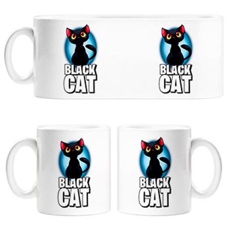 Taza gato negro black cat