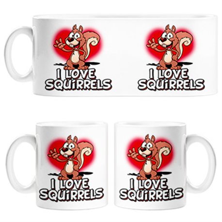 Taza I Love Squirrels me encantan las ardillas