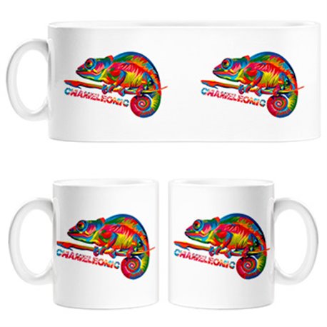 Taza ilustración chameleoinc camaleónico camaleón