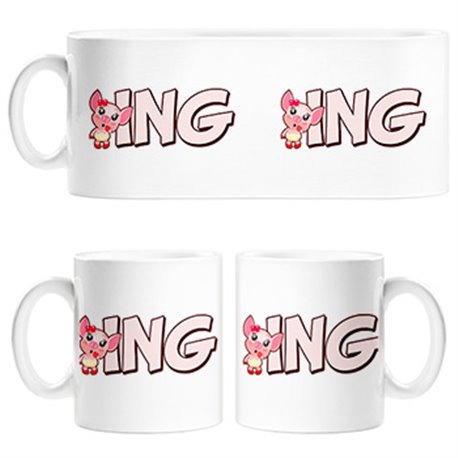 Taza oing cerdita divertida