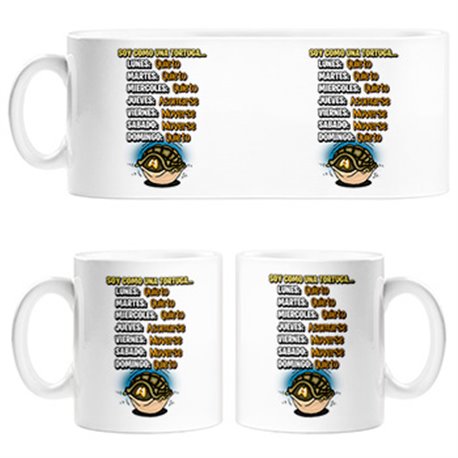 Taza soy como una tortuga meme divertido para chico
