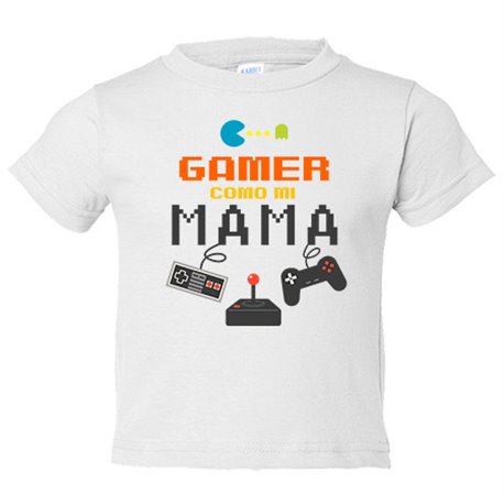 Camiseta bebé Gamer como mi mamá