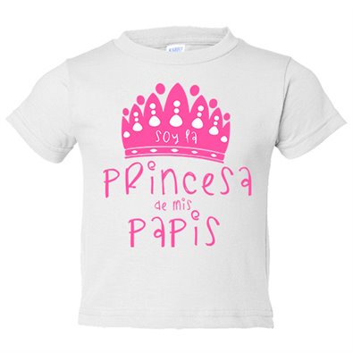 Camiseta bebé Soy la princesa de mis papis
