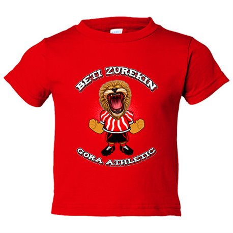 Camiseta bebé ilustración león rugiendo Beti zurekin Athletic