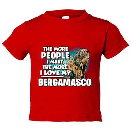 Camiseta bebé I love my Bergamasco raza perro