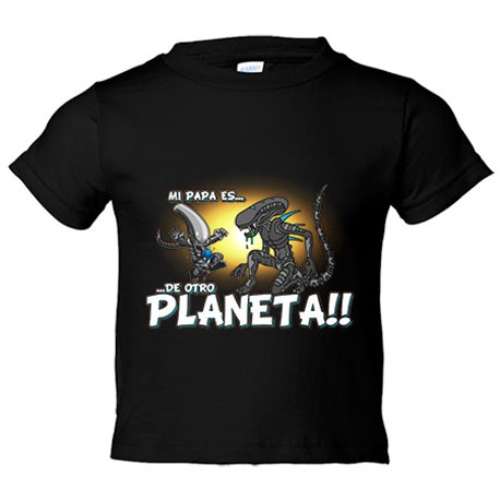 Camiseta niño mi papá es de otro planeta Alien