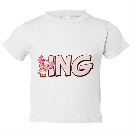 Camiseta niño oing cerdita divertida
