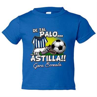 Camiseta bebé De tal palo tal astilla de la real para aficionado al fútbol