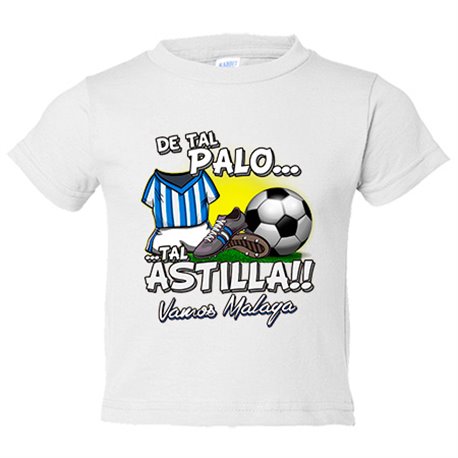Camiseta bebé de tal palo tal astilla de Málaga para aficionado al fútbol