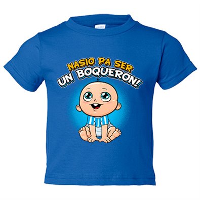 Camiseta bebé nacido para ser un Boquerón para aficionado al fútbol de Málaga