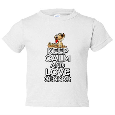Camiseta bebé keep calm and love geckos