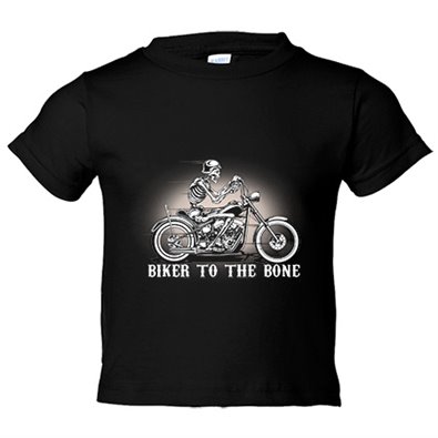 Camiseta bebé para moteros Biker To The Bone