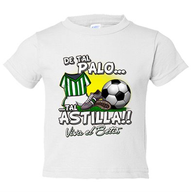 Camiseta bebé de tal palo tal astilla para bético aficionado al fútbol