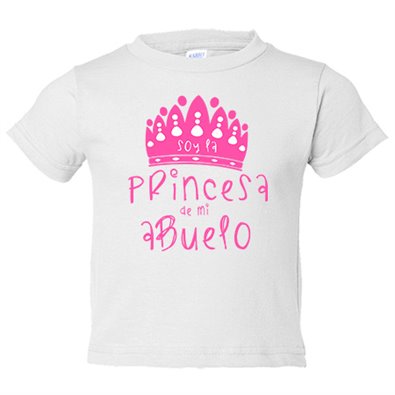 Camiseta niño Soy la princesa de mi abuelo