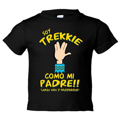 Camiseta bebé soy Trekkie como mi padre