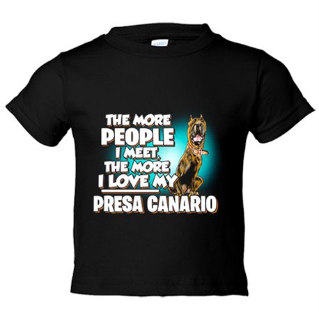 Camiseta niño I love my Presa Canario raza perro