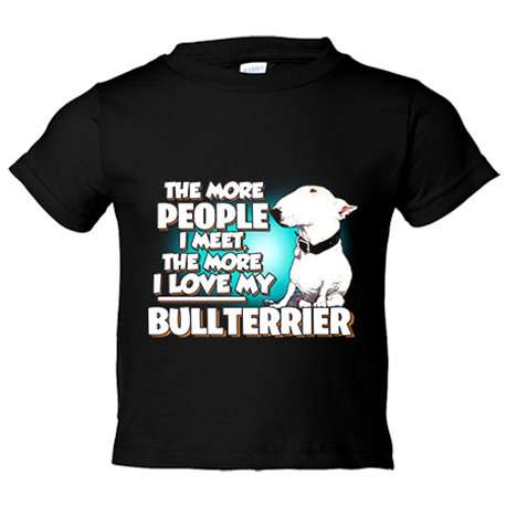 Camiseta niño I love my Bullterrier raza perro