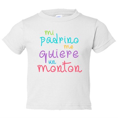 Camiseta niño Mi padrino me quiere un montón