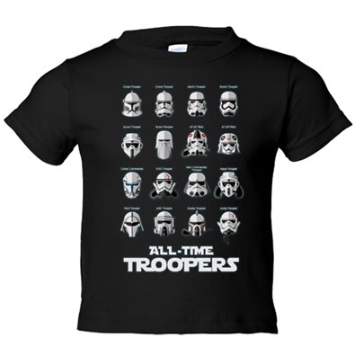 Camiseta bebé ilustración Troopers de todos los tiempos