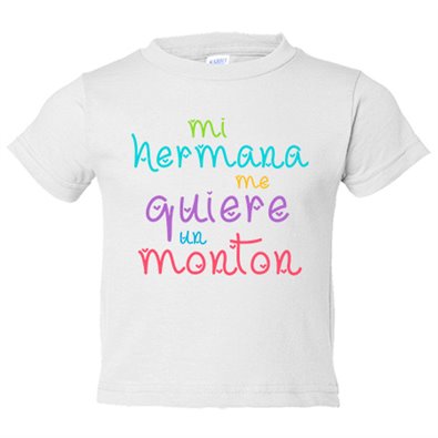 Camiseta niño Mi hermana me quiere un montón