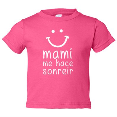 Camiseta bebé Mami me hace sonreír