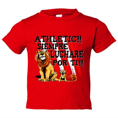 Camiseta bebé para leones con frase Athletic siempre luchare por ti