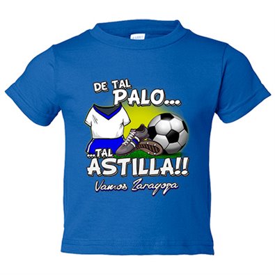 Camiseta bebé de tal palo tal astilla de Zaragoza para aficionado al fútbol