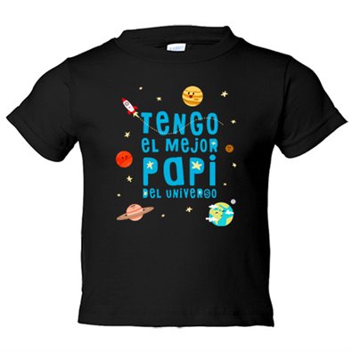 Camiseta bebé Tengo el mejor papi del universo