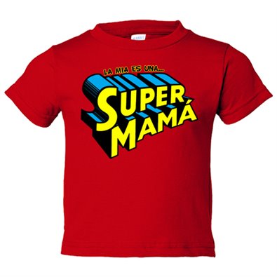 Camiseta bebé la mía es una Super Mamá regalo divertido para madres