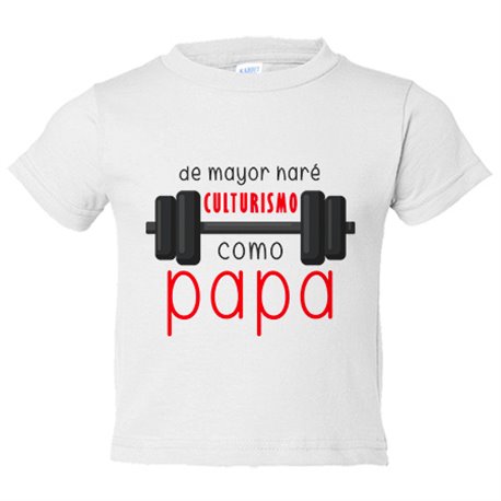 Camiseta bebé de mayor haré culturismo como papá