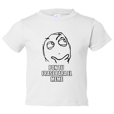 Camiseta niño personalizable con nombre dinos tu frase para el meme