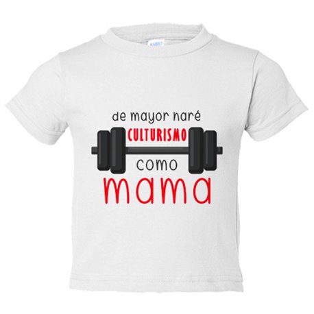 Camiseta bebé de mayor haré culturismo como mamá