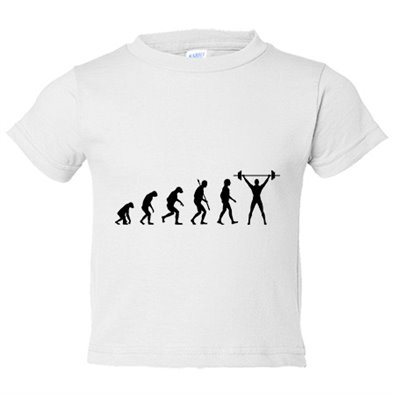 Camiseta bebé Crossfit Evolution la evolución del Crossfit