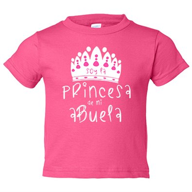 Camiseta bebé Soy la princesa de mi abuela