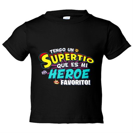 Camiseta bebé tengo un Supertío que és mi héroe favorito regalo para Tío