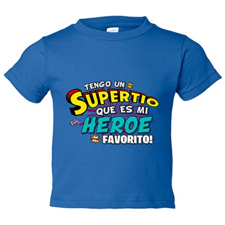 Camiseta niño tengo una Supertío que és mi héroe favorito regalo para Tío