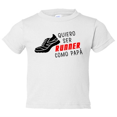 Camiseta niño Quiero ser runner como papá
