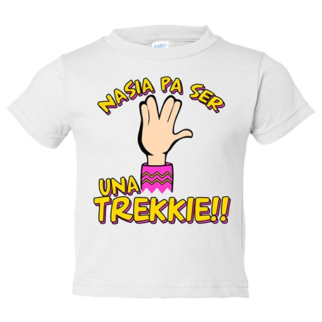 Camiseta bebé nacida para ser una Trekkie