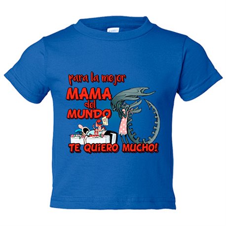 Camiseta bebé para la mejor mamá del Mundo te quiero mucho